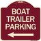 Signmission Boat Trailer Parking W/ Left Arrow Heavy-Gauge Aluminum Architectural Sign, 18" x 18", BU-1818-24295 A-DES-BU-1818-24295 - alternate 1